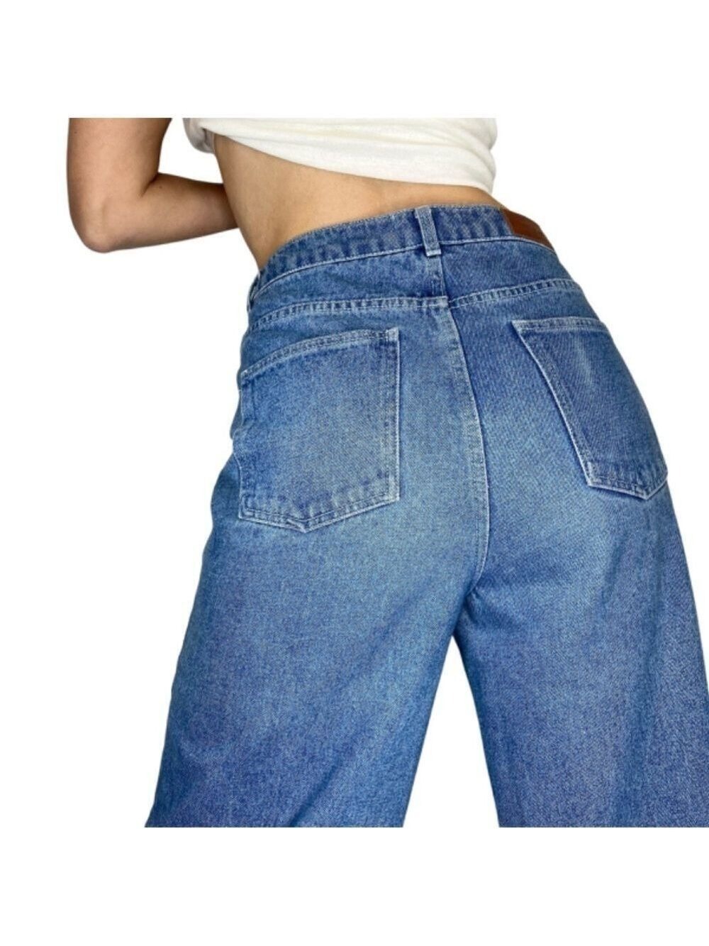 Simons TWIK R&B fit wide leg organic cotton jeans 28 - Picture 3 of 11